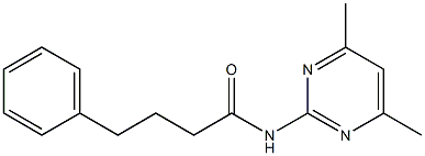 N-(4,6-dimethylpyrimidin-2-yl)-4-phenylbutanamide Struktur