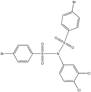 4-bromo-N-(4-bromophenyl)sulfonyl-N-(3,4-dichlorophenyl)benzenesulfonamide Struktur