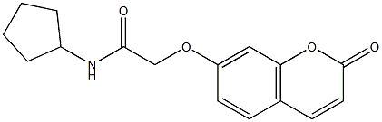 N-cyclopentyl-2-(2-oxochromen-7-yl)oxyacetamide Struktur