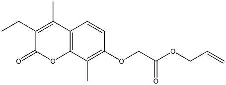 prop-2-enyl 2-(3-ethyl-4,8-dimethyl-2-oxochromen-7-yl)oxyacetate Struktur