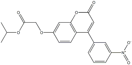 propan-2-yl 2-[4-(3-nitrophenyl)-2-oxochromen-7-yl]oxyacetate Struktur