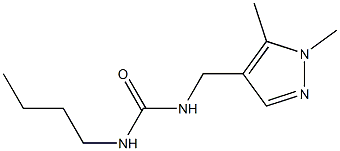 1-butyl-3-[(1,5-dimethylpyrazol-4-yl)methyl]urea Struktur