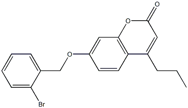 7-[(2-bromophenyl)methoxy]-4-propylchromen-2-one Struktur