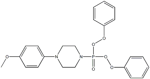 1-diphenoxyphosphoryl-4-(4-methoxyphenyl)piperazine Struktur