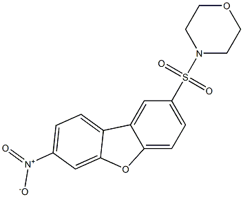 4-(7-nitrodibenzofuran-2-yl)sulfonylmorpholine Struktur