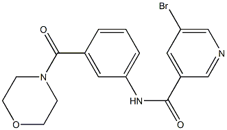 5-bromo-N-[3-(morpholine-4-carbonyl)phenyl]pyridine-3-carboxamide Struktur