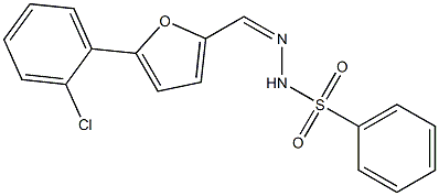 N-[(Z)-[5-(2-chlorophenyl)furan-2-yl]methylideneamino]benzenesulfonamide Struktur