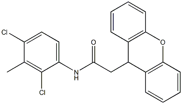 N-(2,4-dichloro-3-methylphenyl)-2-(9H-xanthen-9-yl)acetamide Struktur