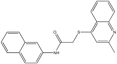 2-(2-methylquinolin-4-yl)sulfanyl-N-naphthalen-2-ylacetamide Struktur