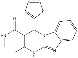 N,2-dimethyl-4-thiophen-2-yl-1,4-dihydropyrimido[1,2-a]benzimidazole-3-carboxamide Struktur