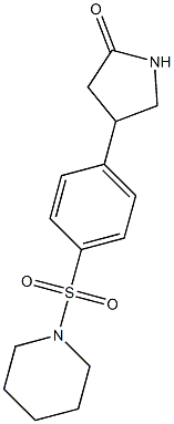 4-(4-piperidin-1-ylsulfonylphenyl)pyrrolidin-2-one Struktur