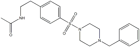 N-[2-[4-(4-benzylpiperazin-1-yl)sulfonylphenyl]ethyl]acetamide Struktur