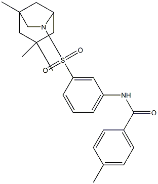 4-methyl-N-[3-[(3,3,5-trimethyl-7-azabicyclo[3.2.1]octan-7-yl)sulfonyl]phenyl]benzamide Struktur