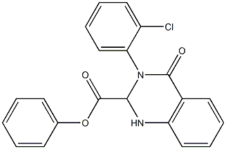 3-(2-chlorophenyl)-4-oxo-2-phenyl-1H-quinazoline-2-carboxylic acid Struktur