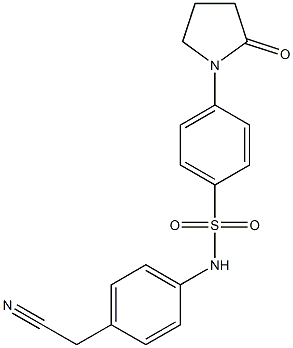 N-[4-(cyanomethyl)phenyl]-4-(2-oxopyrrolidin-1-yl)benzenesulfonamide Struktur