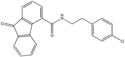 N-[2-(4-chlorophenyl)ethyl]-9-oxofluorene-4-carboxamide Struktur