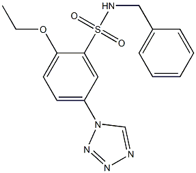 N-benzyl-2-ethoxy-5-(tetrazol-1-yl)benzenesulfonamide Struktur