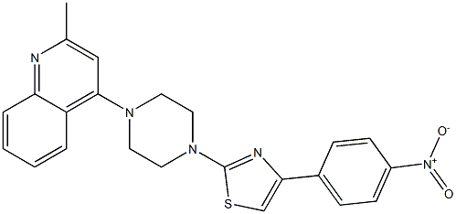 2-[4-(2-methylquinolin-4-yl)piperazin-1-yl]-4-(4-nitrophenyl)-1,3-thiazole Struktur