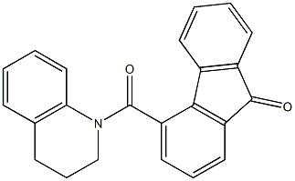 4-(3,4-dihydro-2H-quinoline-1-carbonyl)fluoren-9-one Struktur