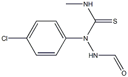 N-[(4-chlorophenyl)methylcarbamothioylamino]formamide Struktur