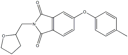 5-(4-methylphenoxy)-2-(oxolan-2-ylmethyl)isoindole-1,3-dione Struktur