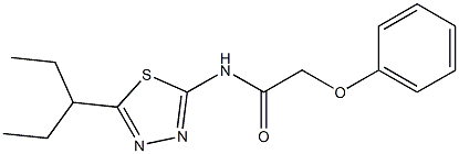 N-(5-pentan-3-yl-1,3,4-thiadiazol-2-yl)-2-phenoxyacetamide Struktur