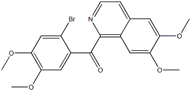 (2-bromo-4,5-dimethoxyphenyl)-(6,7-dimethoxyisoquinolin-1-yl)methanone Struktur