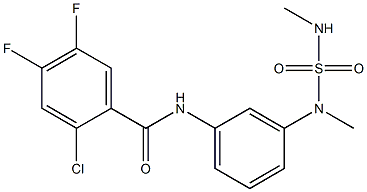 2-chloro-N-[3-(dimethylsulfamoylamino)phenyl]-4,5-difluorobenzamide Struktur