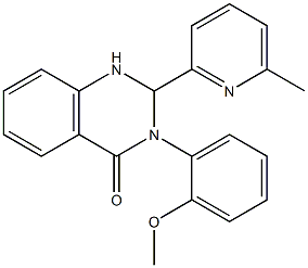 3-(2-methoxyphenyl)-2-(6-methylpyridin-2-yl)-1,2-dihydroquinazolin-4-one Struktur