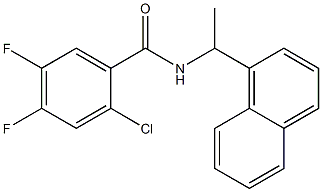 2-chloro-4,5-difluoro-N-(1-naphthalen-1-ylethyl)benzamide Struktur