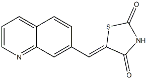 (5Z)-5-(quinolin-7-ylmethylidene)-1,3-thiazolidine-2,4-dione Struktur