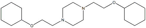 1,4-bis(2-cyclohexyloxyethyl)piperazine Struktur