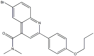 6-bromo-N,N-dimethyl-2-(4-propoxyphenyl)quinoline-4-carboxamide Struktur