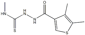 1-[(4,5-dimethylthiophene-3-carbonyl)amino]-3-methylthiourea Struktur