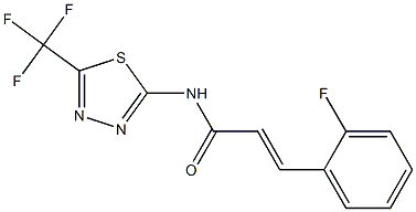 (E)-3-(2-fluorophenyl)-N-[5-(trifluoromethyl)-1,3,4-thiadiazol-2-yl]prop-2-enamide Struktur