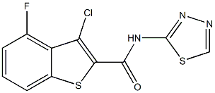 3-chloro-4-fluoro-N-(1,3,4-thiadiazol-2-yl)-1-benzothiophene-2-carboxamide Struktur