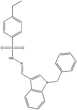 N-[(E)-(1-benzylindol-3-yl)methylideneamino]-4-ethylbenzenesulfonamide Struktur