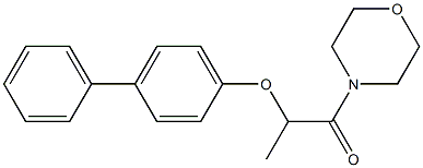 1-morpholin-4-yl-2-(4-phenylphenoxy)propan-1-one Struktur