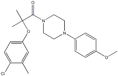 2-(4-chloro-3-methylphenoxy)-1-[4-(4-methoxyphenyl)piperazin-1-yl]-2-methylpropan-1-one Struktur