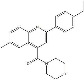 [2-(4-ethylphenyl)-6-methylquinolin-4-yl]-morpholin-4-ylmethanone Struktur