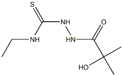 1-ethyl-3-[(2-hydroxy-2-methylpropanoyl)amino]thiourea Struktur