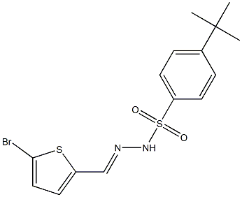 N-[(E)-(5-bromothiophen-2-yl)methylideneamino]-4-tert-butylbenzenesulfonamide Struktur