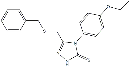 3-(benzylsulfanylmethyl)-4-(4-ethoxyphenyl)-1H-1,2,4-triazole-5-thione Struktur