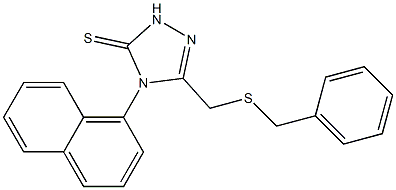 3-(benzylsulfanylmethyl)-4-naphthalen-1-yl-1H-1,2,4-triazole-5-thione Struktur