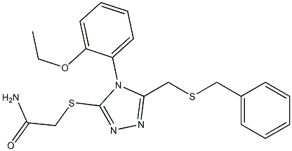 2-[[5-(benzylsulfanylmethyl)-4-(2-ethoxyphenyl)-1,2,4-triazol-3-yl]sulfanyl]acetamide Struktur