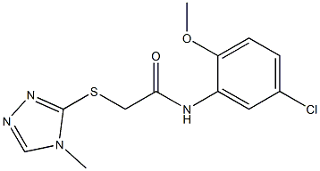 N-(5-chloro-2-methoxyphenyl)-2-[(4-methyl-1,2,4-triazol-3-yl)sulfanyl]acetamide Struktur