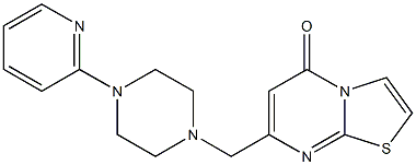 7-[(4-pyridin-2-ylpiperazin-1-yl)methyl]-[1,3]thiazolo[3,2-a]pyrimidin-5-one Struktur