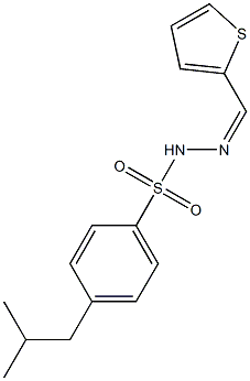 4-(2-methylpropyl)-N-[(Z)-thiophen-2-ylmethylideneamino]benzenesulfonamide Struktur