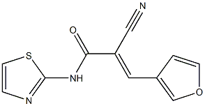 (E)-2-cyano-3-(furan-3-yl)-N-(1,3-thiazol-2-yl)prop-2-enamide Struktur