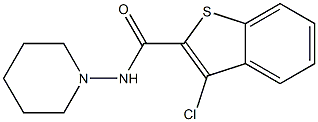 3-chloro-N-piperidin-1-yl-1-benzothiophene-2-carboxamide Struktur